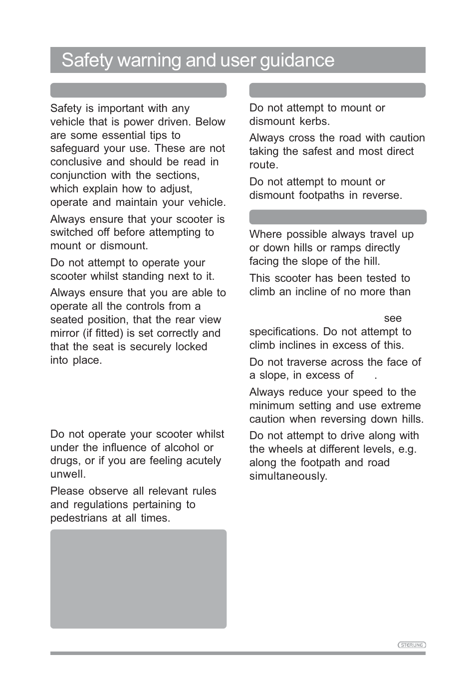 Safety warning and user guidance | Sunrise Medical SAPPHIRE 3 User Manual | Page 16 / 39