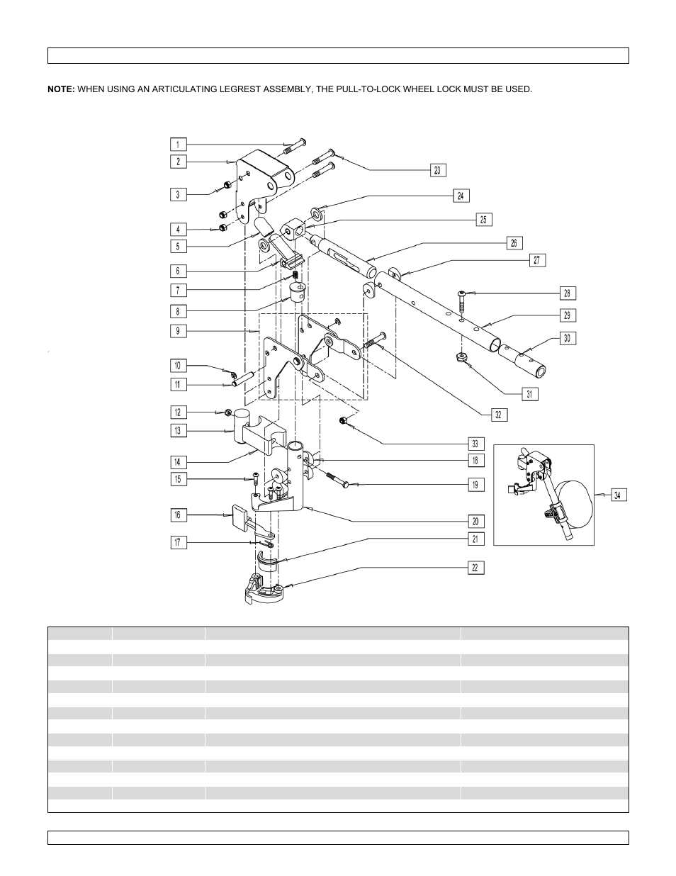 Kids articulating legrest | Sunrise Medical One-Arm Drive Quickie 2 User Manual | Page 115 / 173