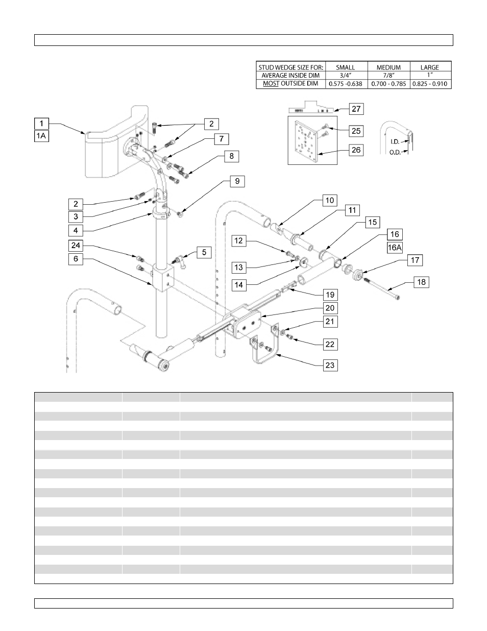 Jay precision back folding stabilizer bar | Sunrise Medical One-Arm Drive Quickie 2 User Manual | Page 84 / 173