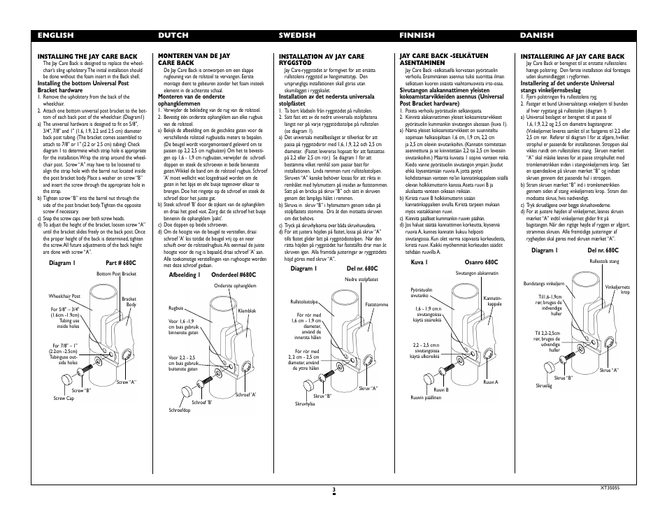 Sunrise Medical Jay Care Back 3500 Series User Manual | Page 3 / 10
