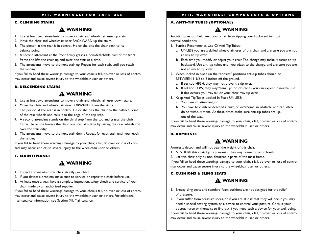 Sunrise Medical Wheelchair Breezy 150 User Manual | Page 11 / 21