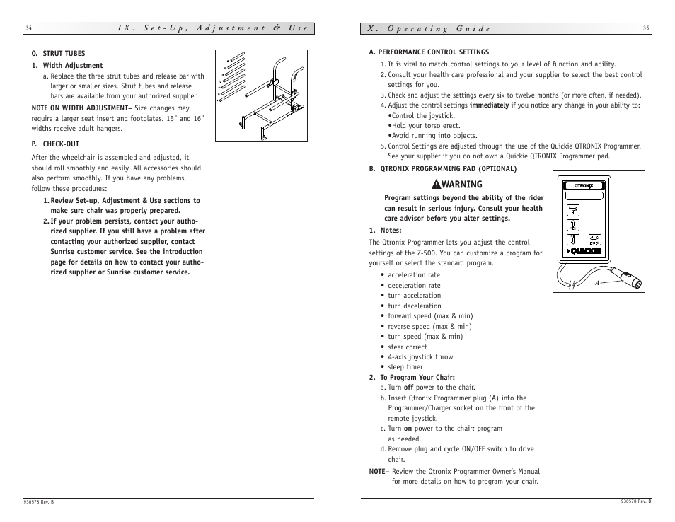 Sunrise Medical wheelchair Z-500 User Manual | Page 18 / 26