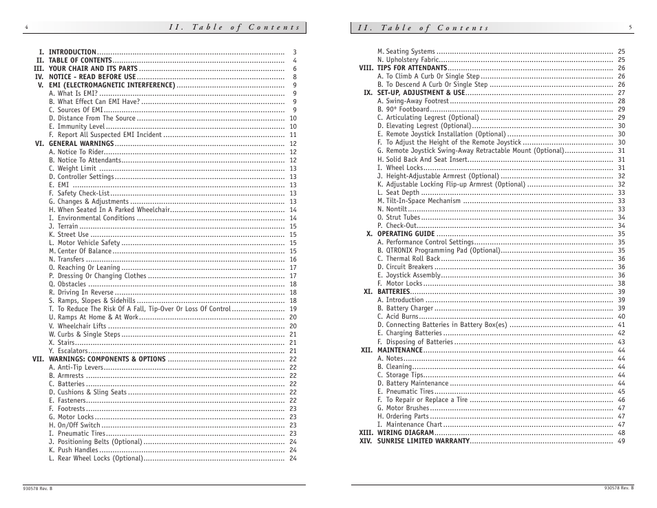 Sunrise Medical wheelchair Z-500 User Manual | Page 3 / 26