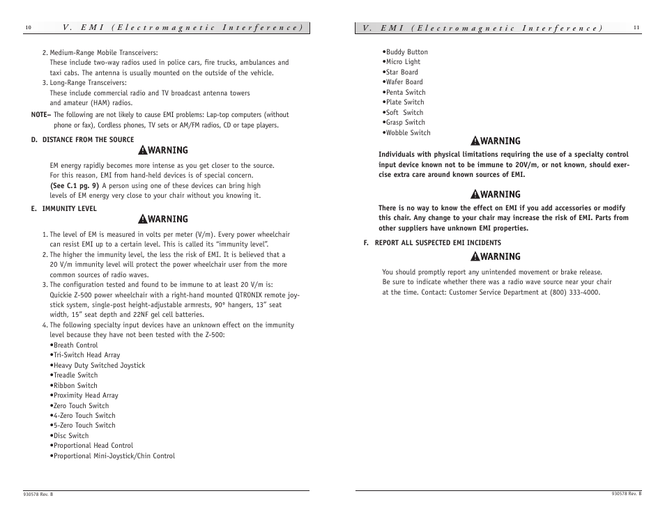 Sunrise Medical wheelchair Z-500 User Manual | Page 6 / 26