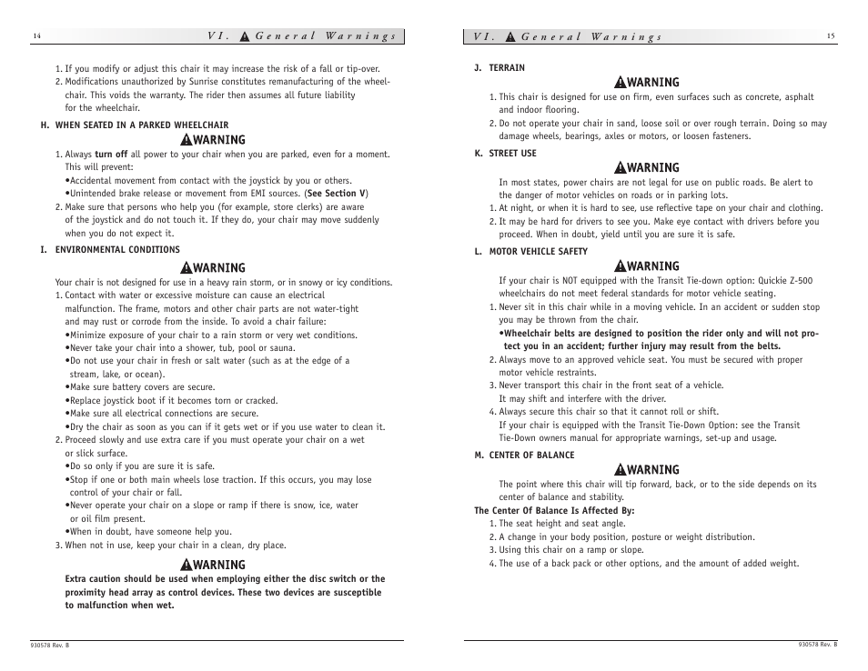 Sunrise Medical wheelchair Z-500 User Manual | Page 8 / 26