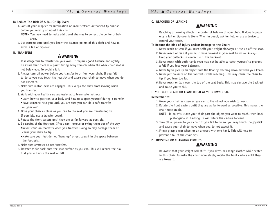 Sunrise Medical wheelchair Z-500 User Manual | Page 9 / 26