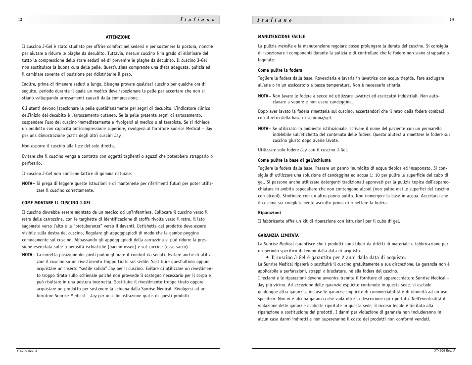 Sunrise Medical Cushion J-Gel User Manual | Page 7 / 9