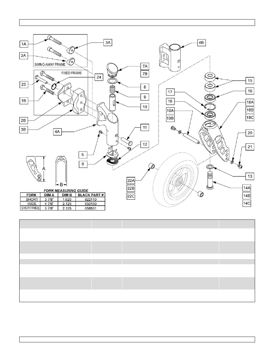 Front caster & fork | Sunrise Medical Wheelchair Quickie 2 Lite User Manual | Page 12 / 127