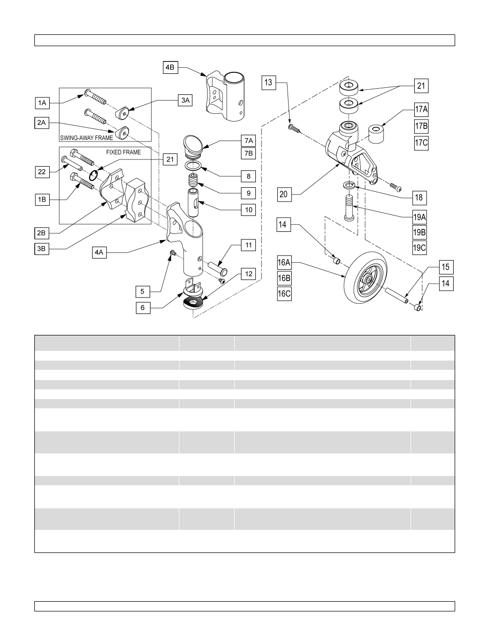 Frog legs caster fork | Sunrise Medical Wheelchair Quickie 2 Lite User Manual | Page 16 / 127