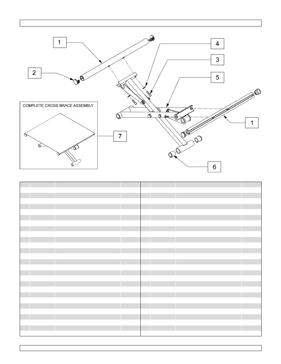 Cross tube assembly | Sunrise Medical Wheelchair Quickie 2 Lite User Manual | Page 8 / 127
