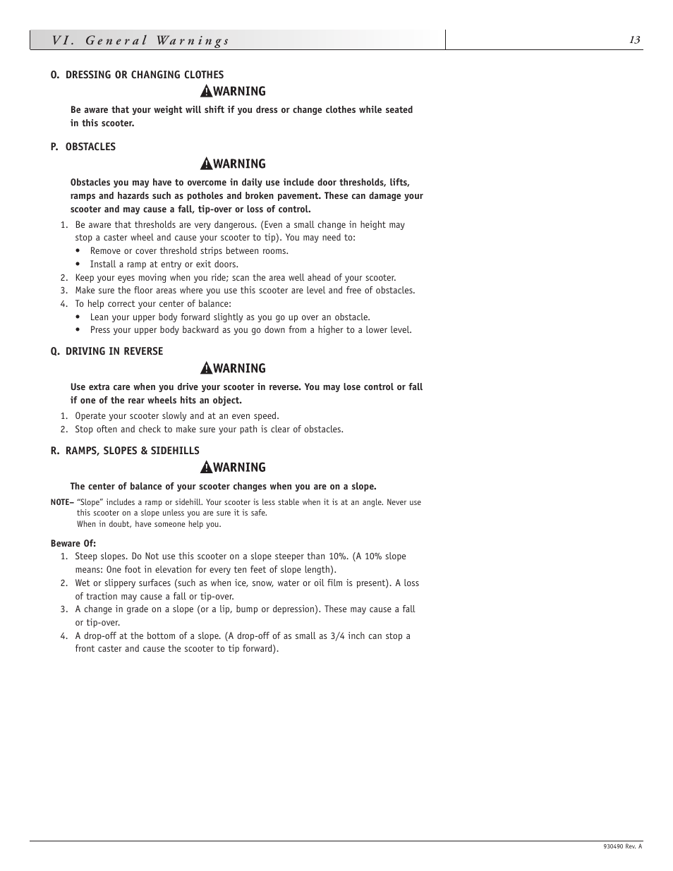 Sunrise Medical Trek 3 User Manual | Page 13 / 31
