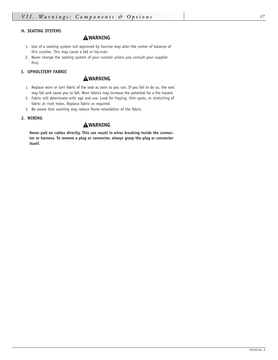 Sunrise Medical Trek 3 User Manual | Page 17 / 31