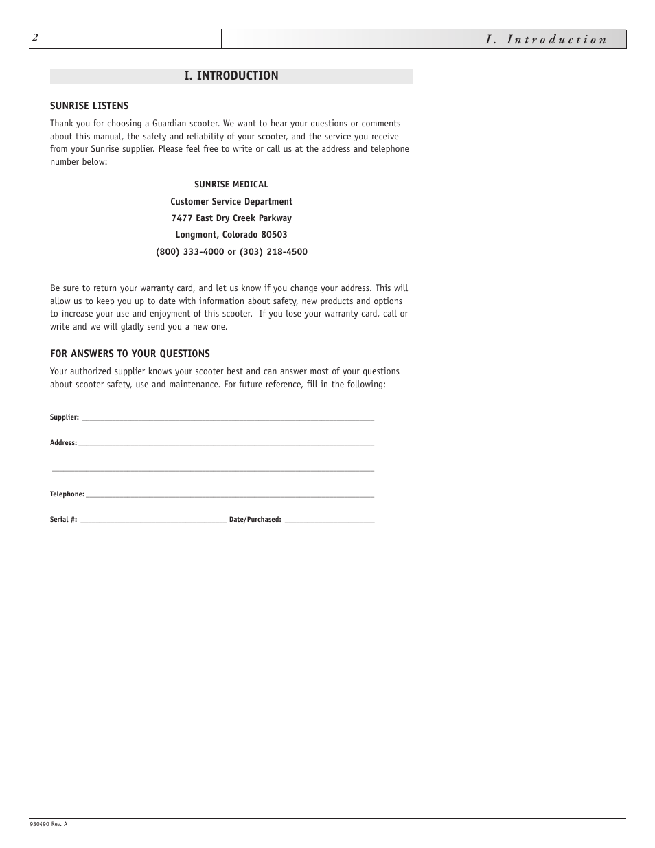 Sunrise Medical Trek 3 User Manual | Page 2 / 31