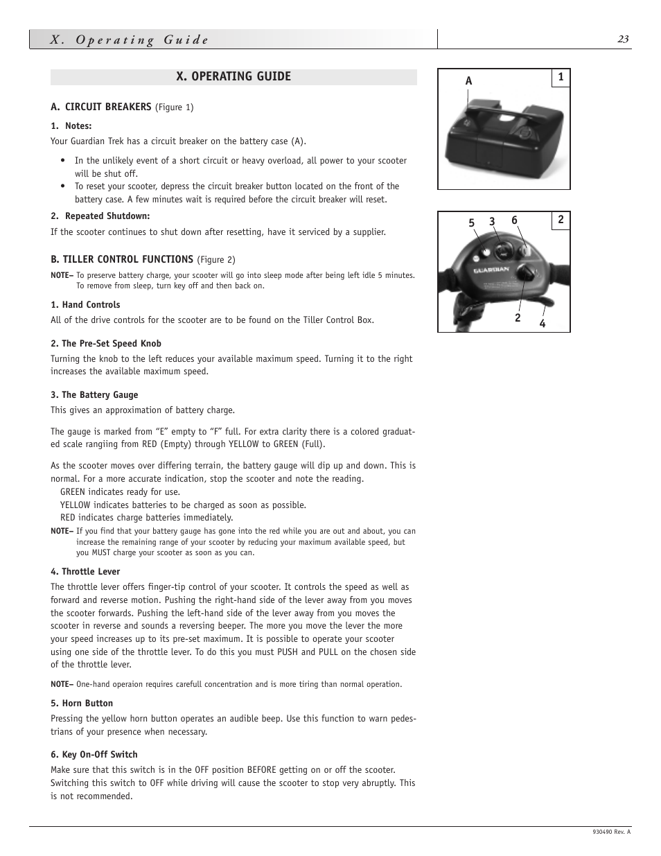 X. operating guide | Sunrise Medical Trek 3 User Manual | Page 23 / 31