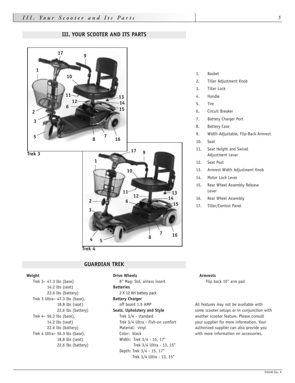 Guardian trek | Sunrise Medical Trek 3 User Manual | Page 5 / 31