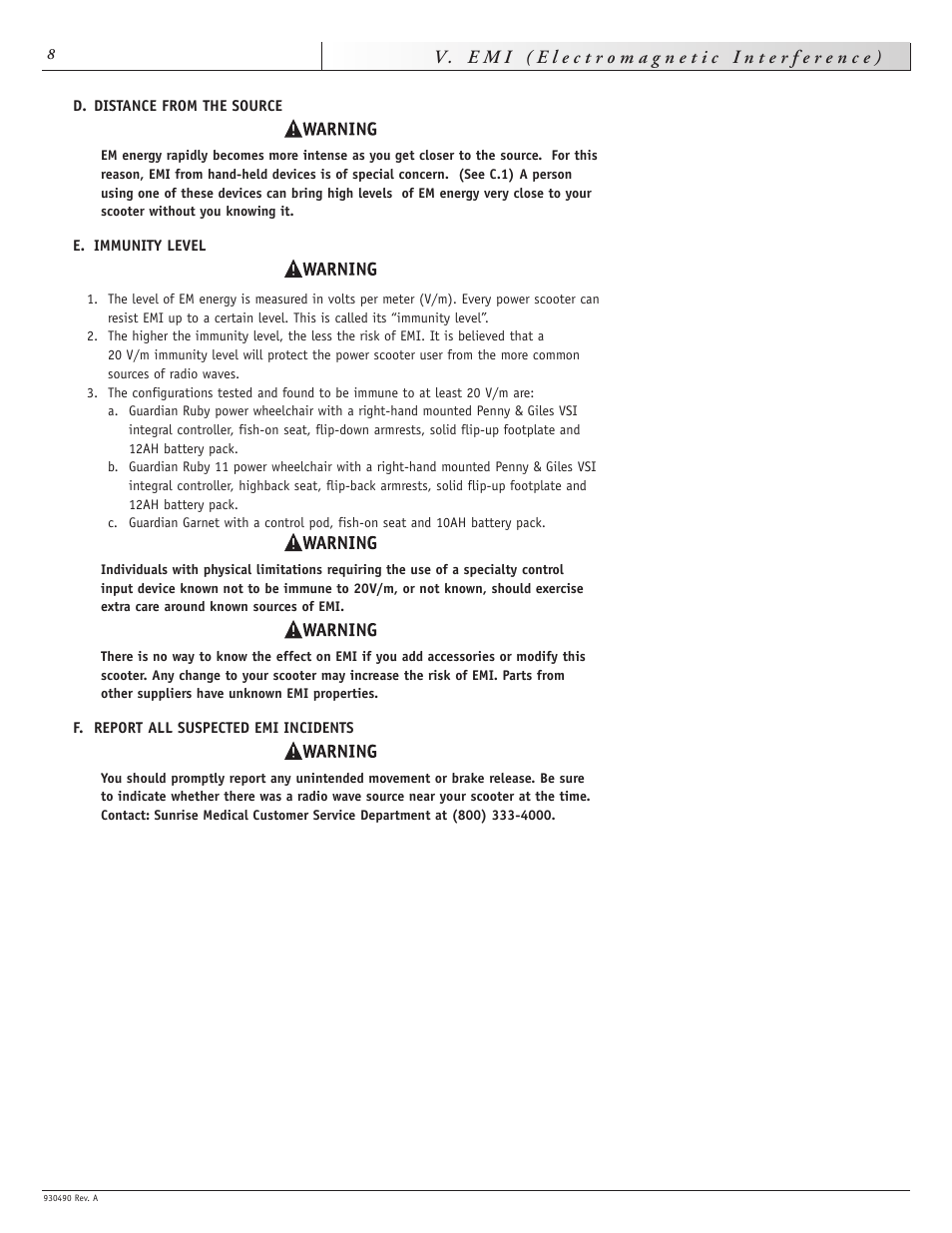 Sunrise Medical Trek 3 User Manual | Page 8 / 31