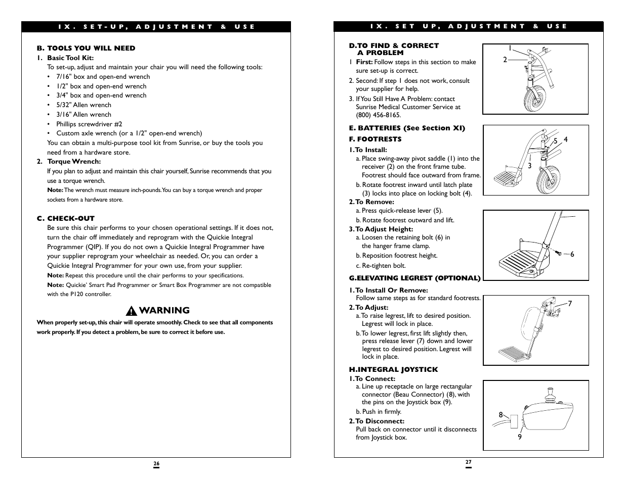 Sunrise Medical Wheelchair Quickie P120 User Manual | Page 14 / 23