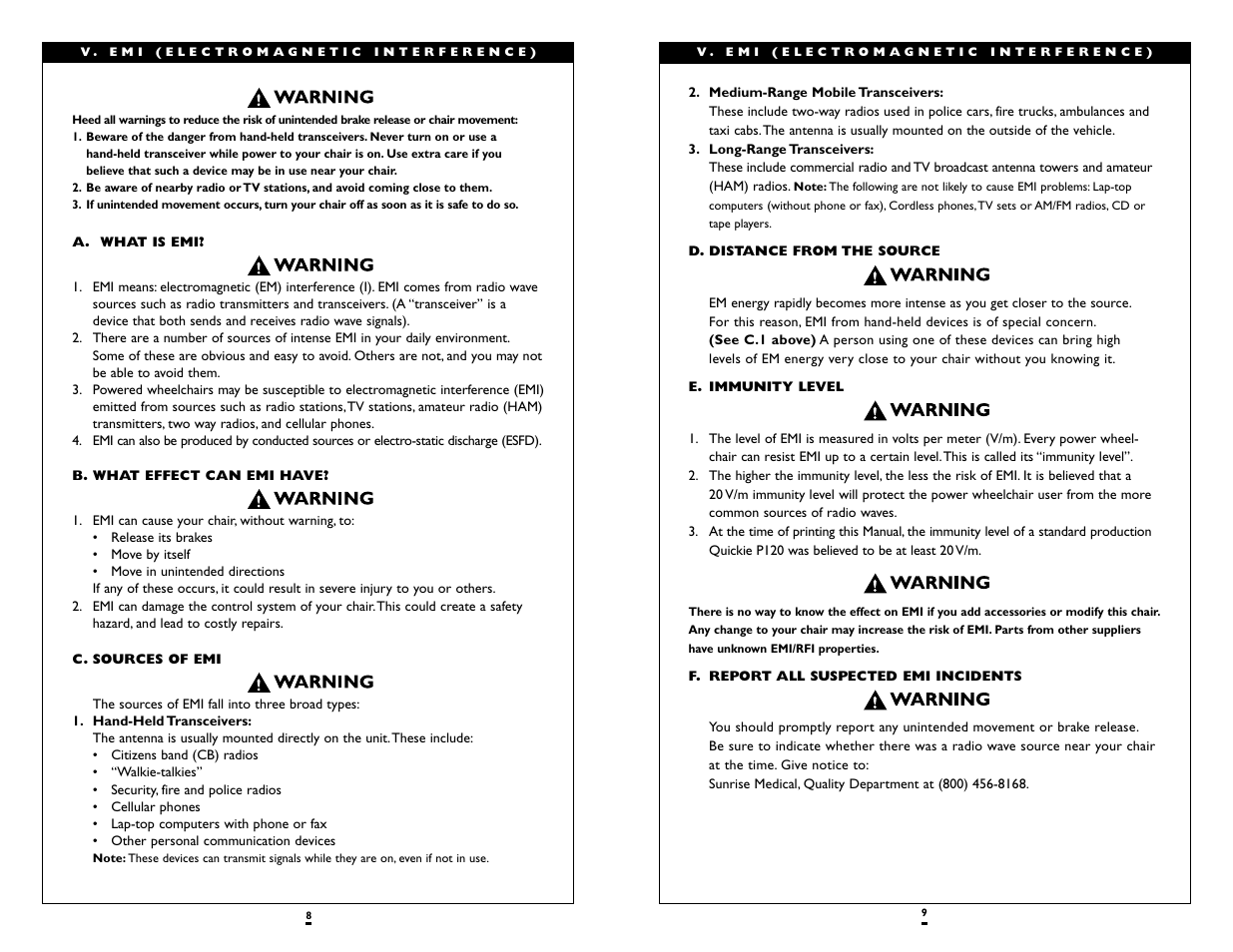 Sunrise Medical Wheelchair Quickie P120 User Manual | Page 5 / 23