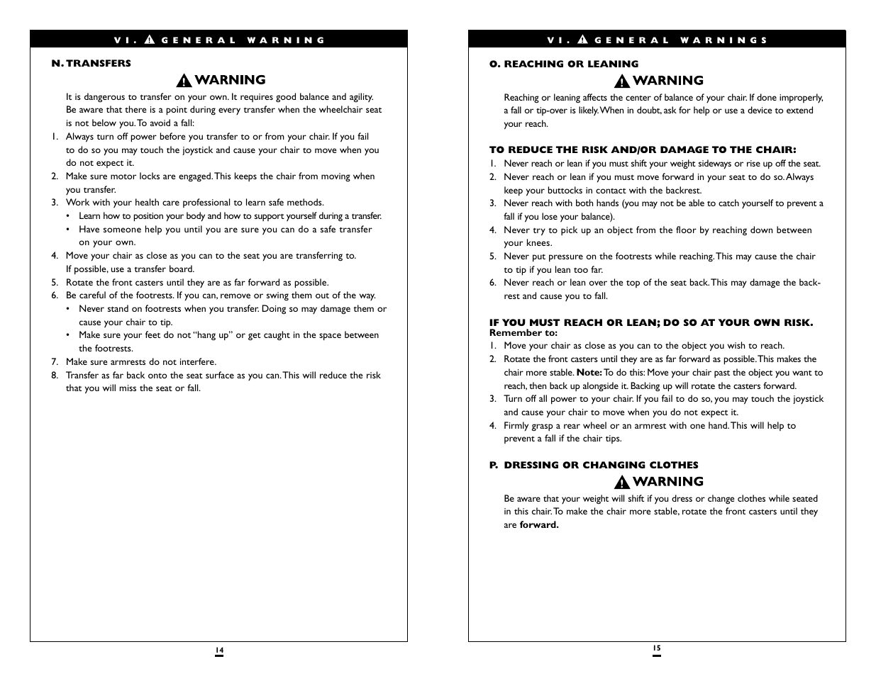 Sunrise Medical Wheelchair Quickie P120 User Manual | Page 8 / 23