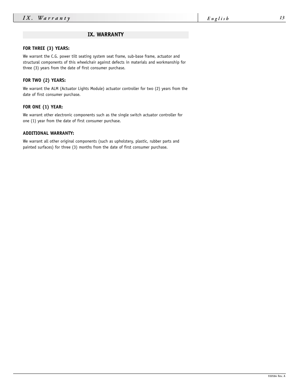 Sunrise Medical FREESTYLE M11 User Manual | Page 13 / 40