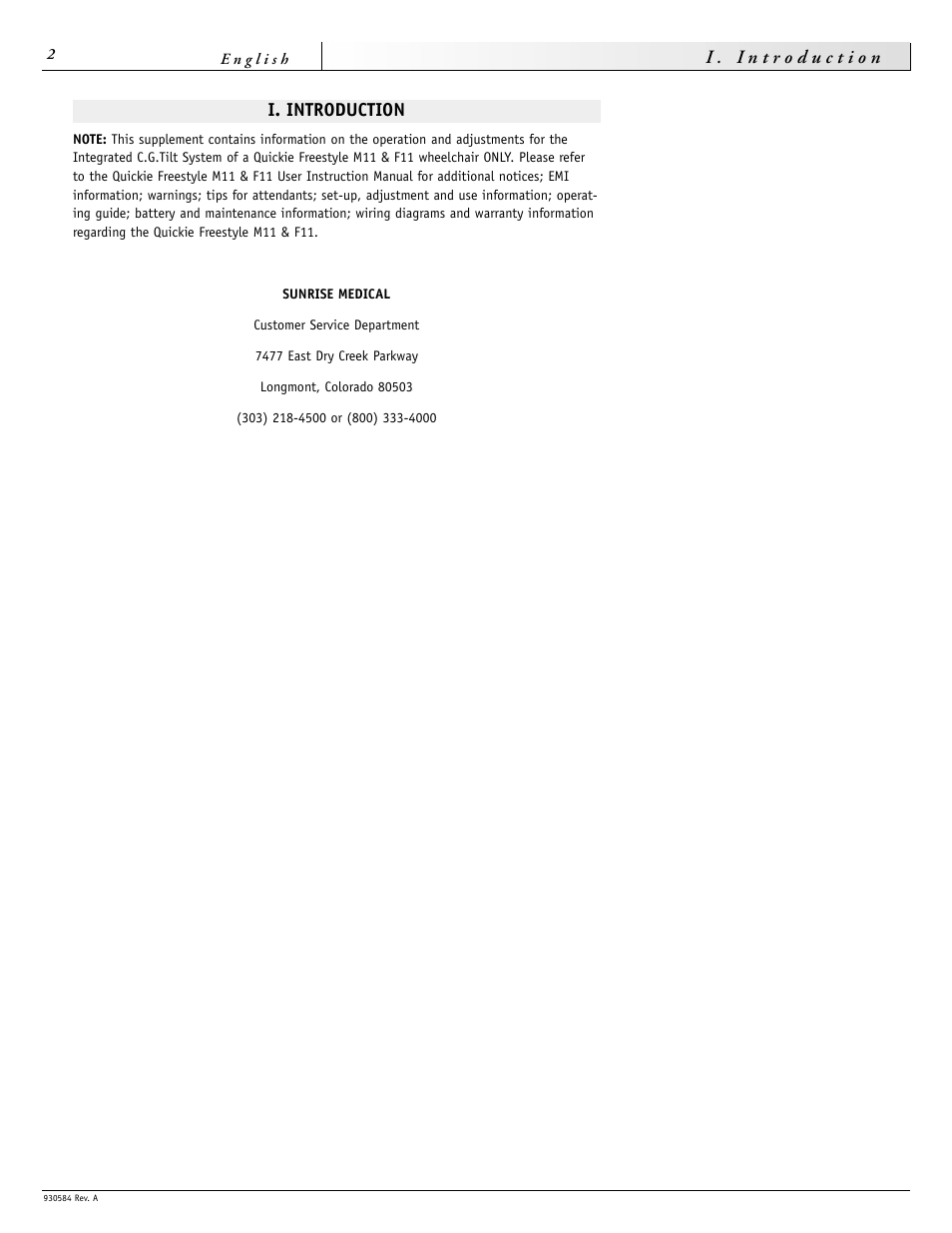 Sunrise Medical FREESTYLE M11 User Manual | Page 2 / 40