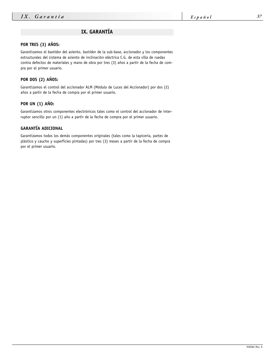 Sunrise Medical FREESTYLE M11 User Manual | Page 37 / 40