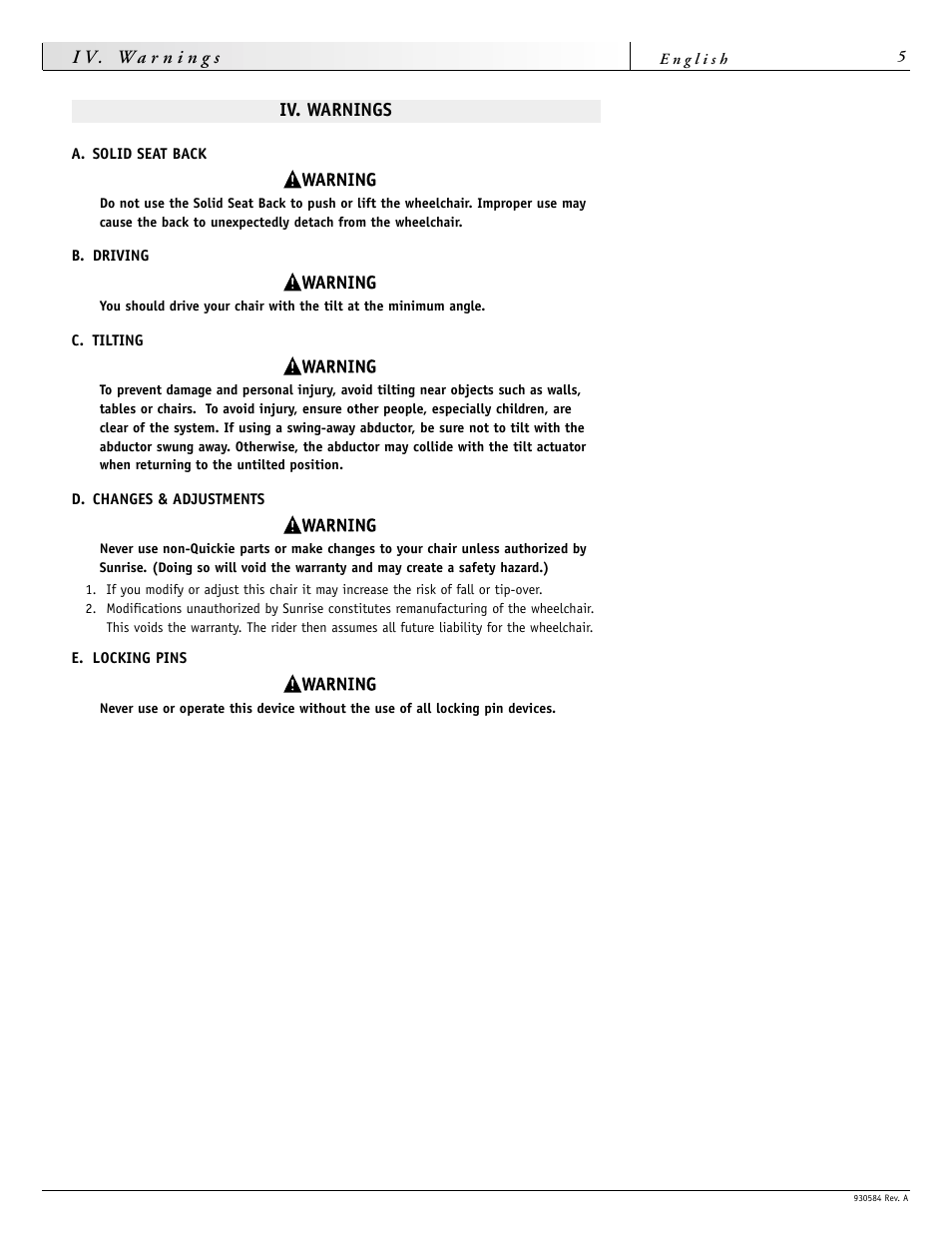 Sunrise Medical FREESTYLE M11 User Manual | Page 5 / 40