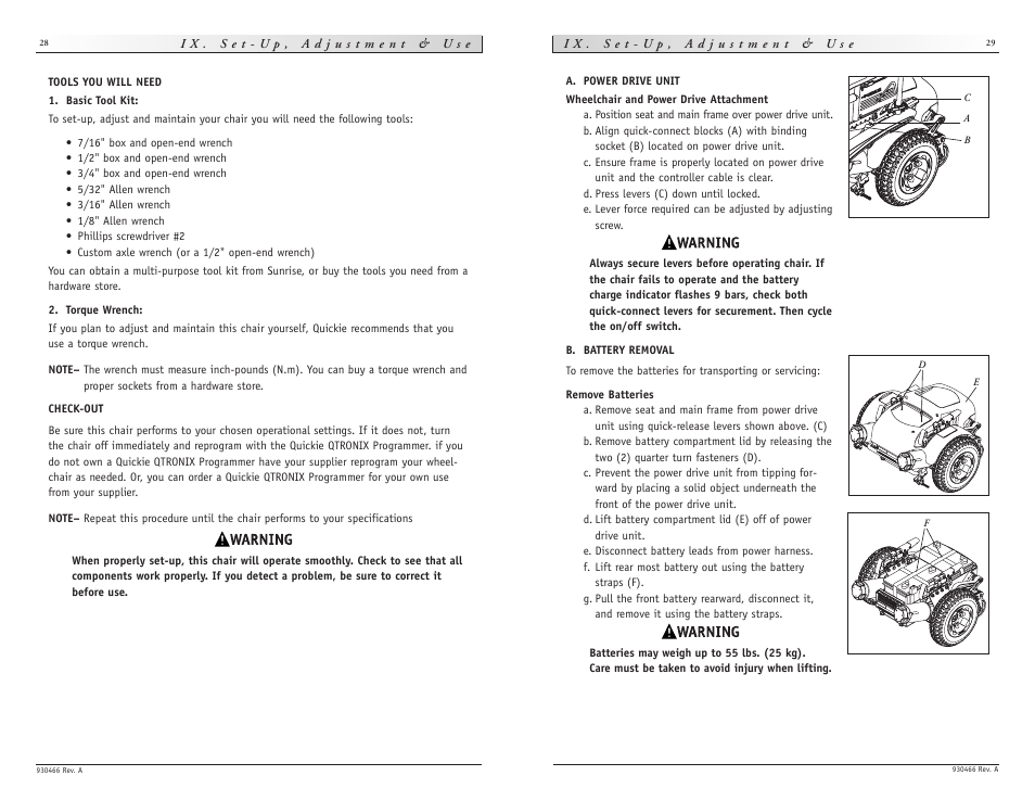 Sunrise Medical Quickie P-222 User Manual | Page 15 / 29