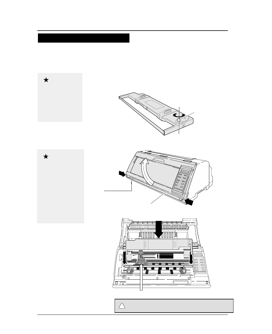Installing the ribbon cassette, Installing the ribbon cassett | Seiko FB-900 User Manual | Page 25 / 243