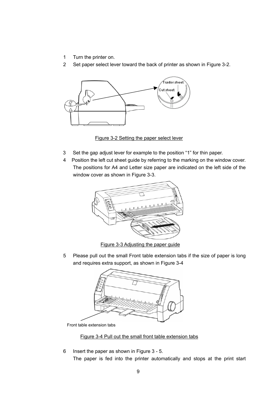 Loading cut sheets, Loading cut sheet paper | Seiko FB 390 User Manual | Page 14 / 50