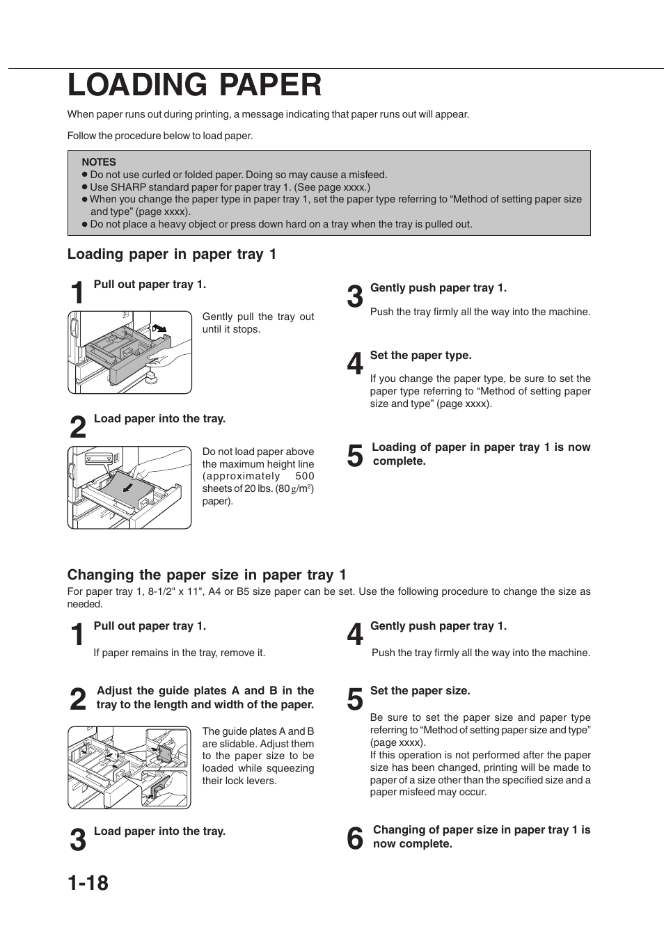 Loading paper | Sharp AR-P350 User Manual | Page 28 / 118