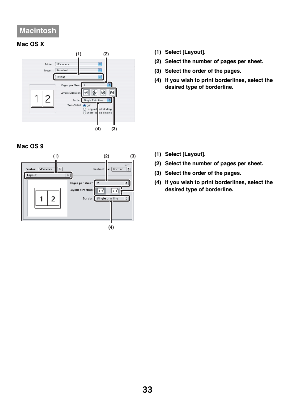 Macintosh | Sharp MX-7001 User Manual | Page 515 / 710