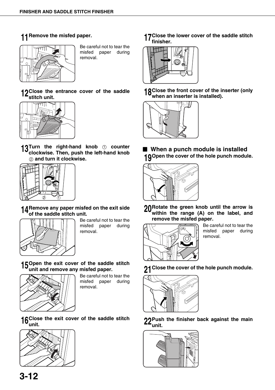 When a punch module is installed | Sharp AR-M700N User Manual | Page 68 / 172