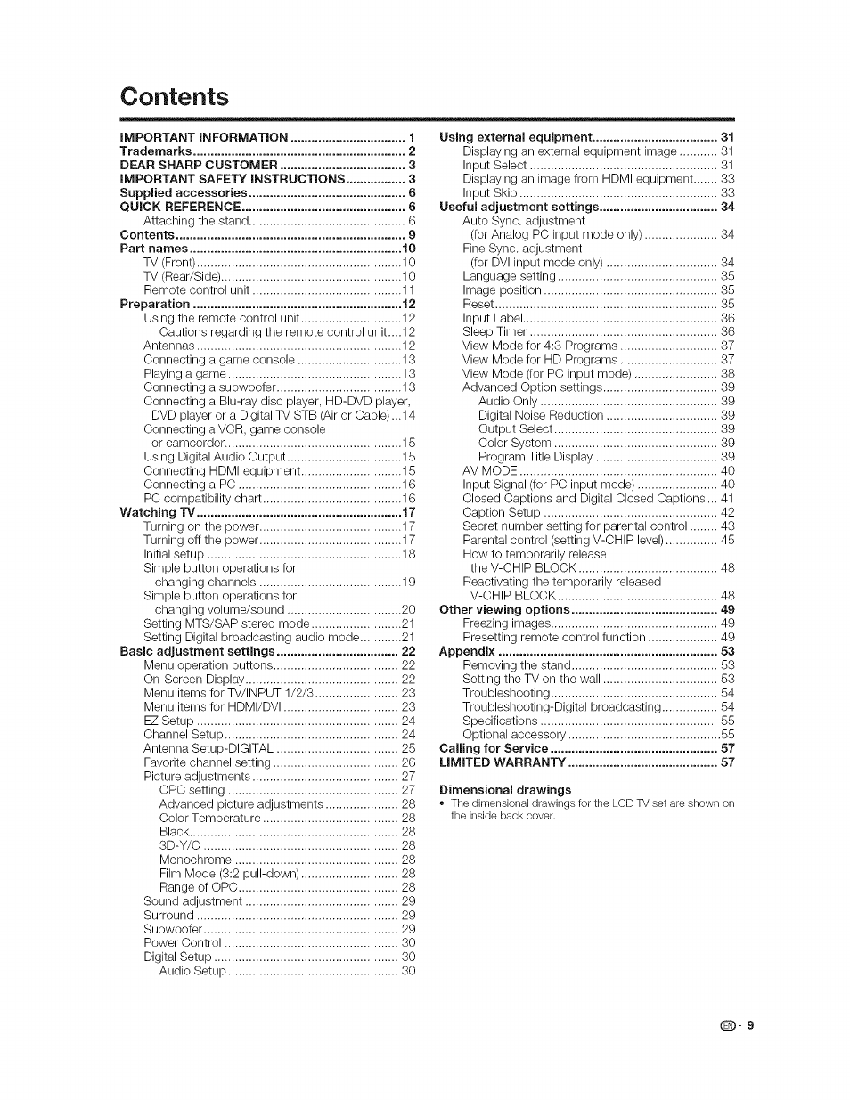 Sharp AQUOS LC-37GP1U User Manual | Page 10 / 61