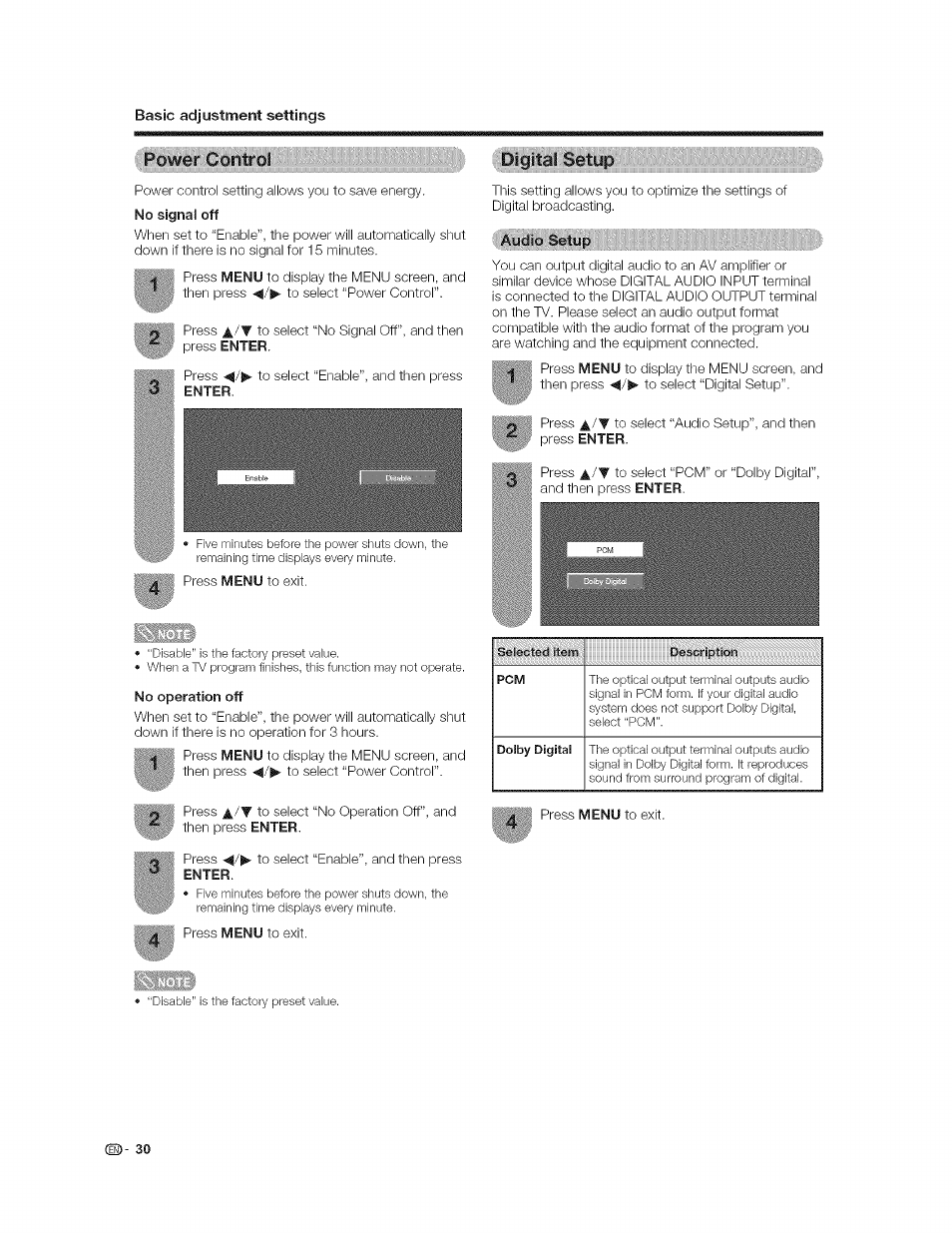 No operation off, Digital: bet.ypf | Sharp AQUOS LC-37GP1U User Manual | Page 31 / 61