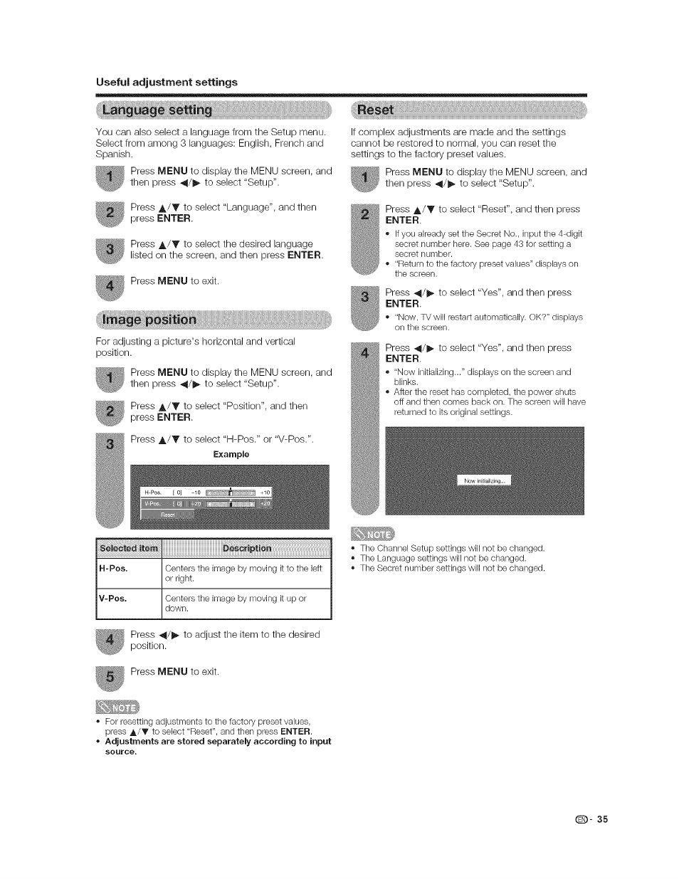Enter | Sharp AQUOS LC-37GP1U User Manual | Page 36 / 61