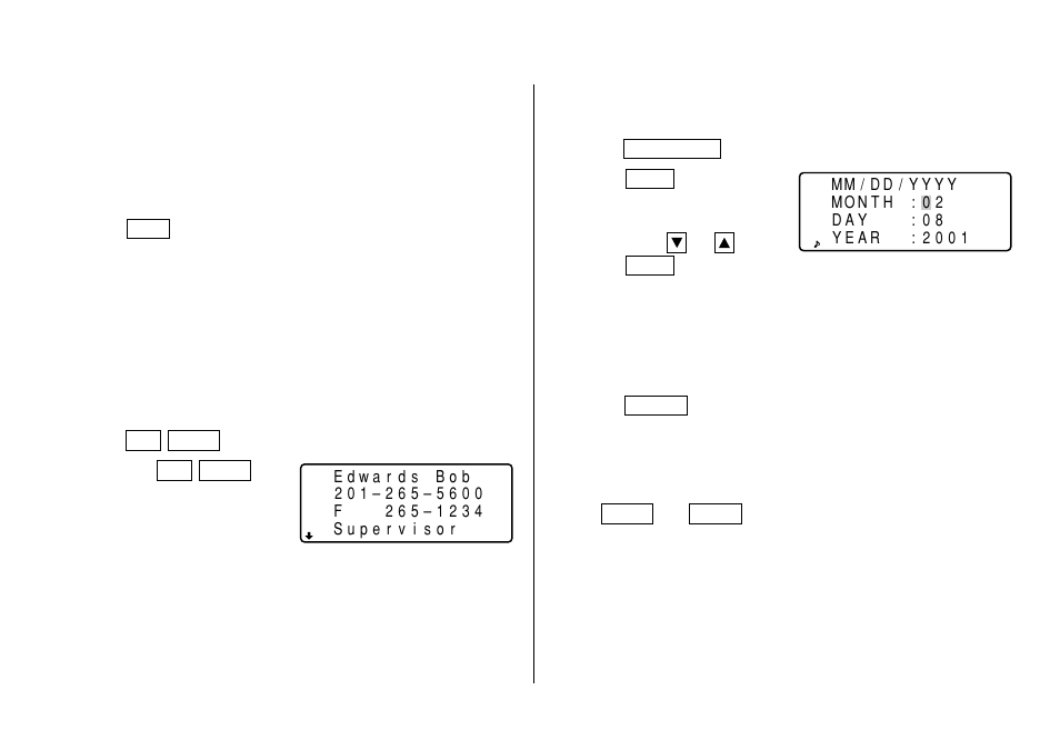 Keyword search, Date search | Sharp Electronic Organizer El-6850 User Manual | Page 20 / 40