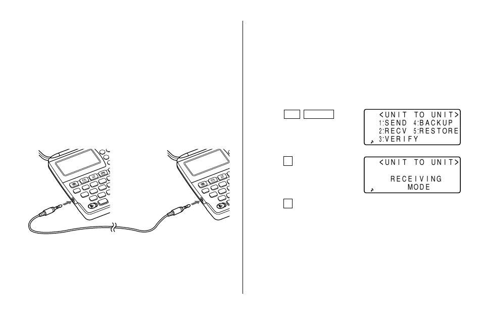 Transferring data between organizers, On the transferring organizer to select send | Sharp Electronic Organizer El-6850 User Manual | Page 32 / 40