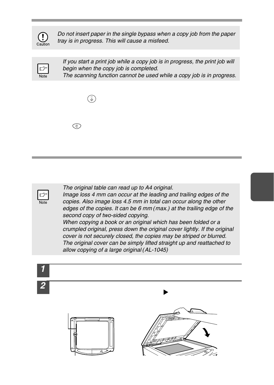 Original placement | Sharp AL-1456 User Manual | Page 49 / 88