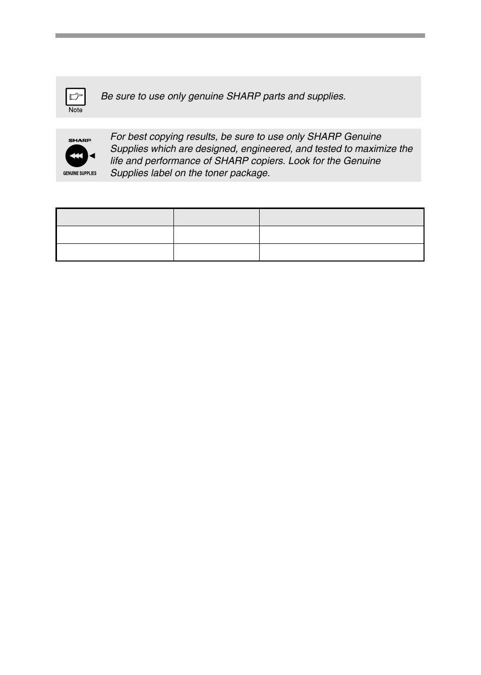 70 about supplies and options, Supply list, Interface cable | Sharp AL-1456 User Manual | Page 72 / 88