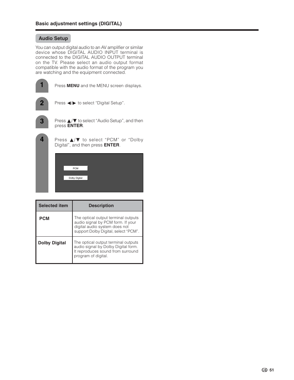Sharp Aquos LC 32D7U User Manual | Page 52 / 101
