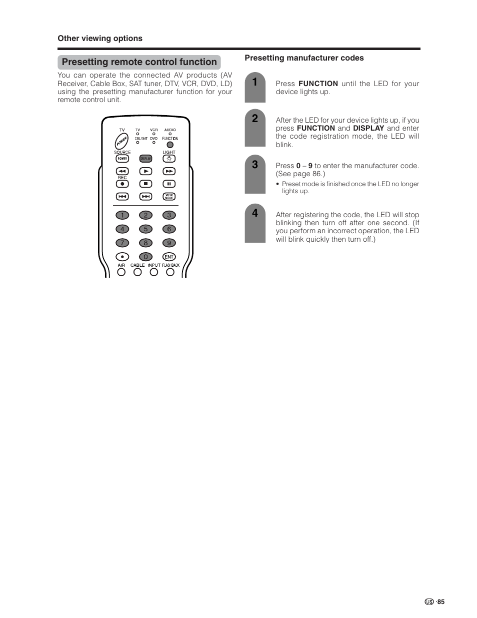 Sharp Aquos LC 26D5U User Manual | Page 86 / 102