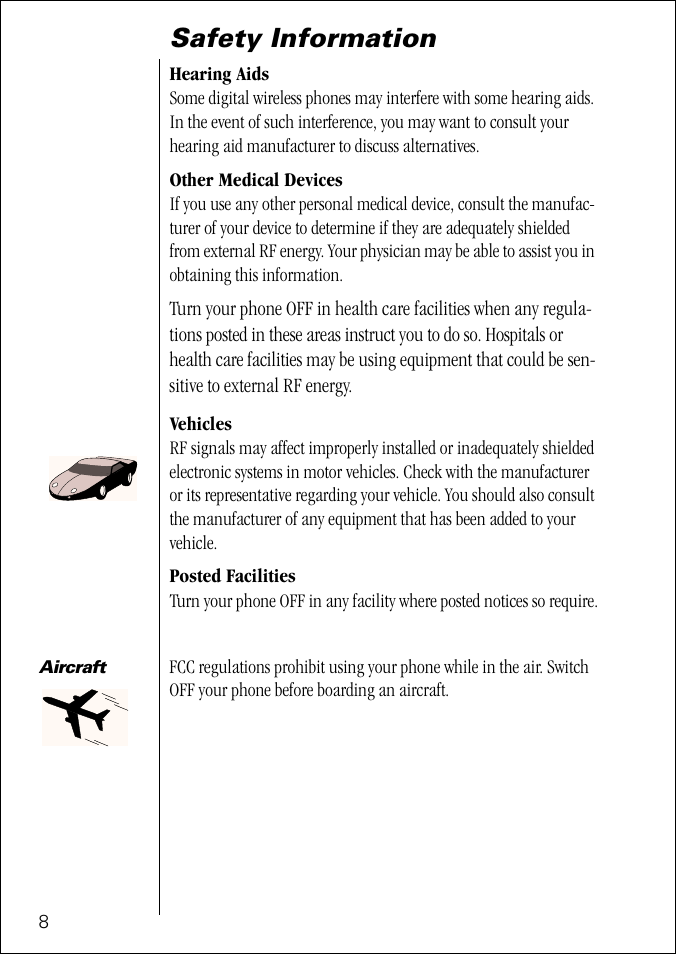 Safety information | Motorola ST 7760 User Manual | Page 8 / 117
