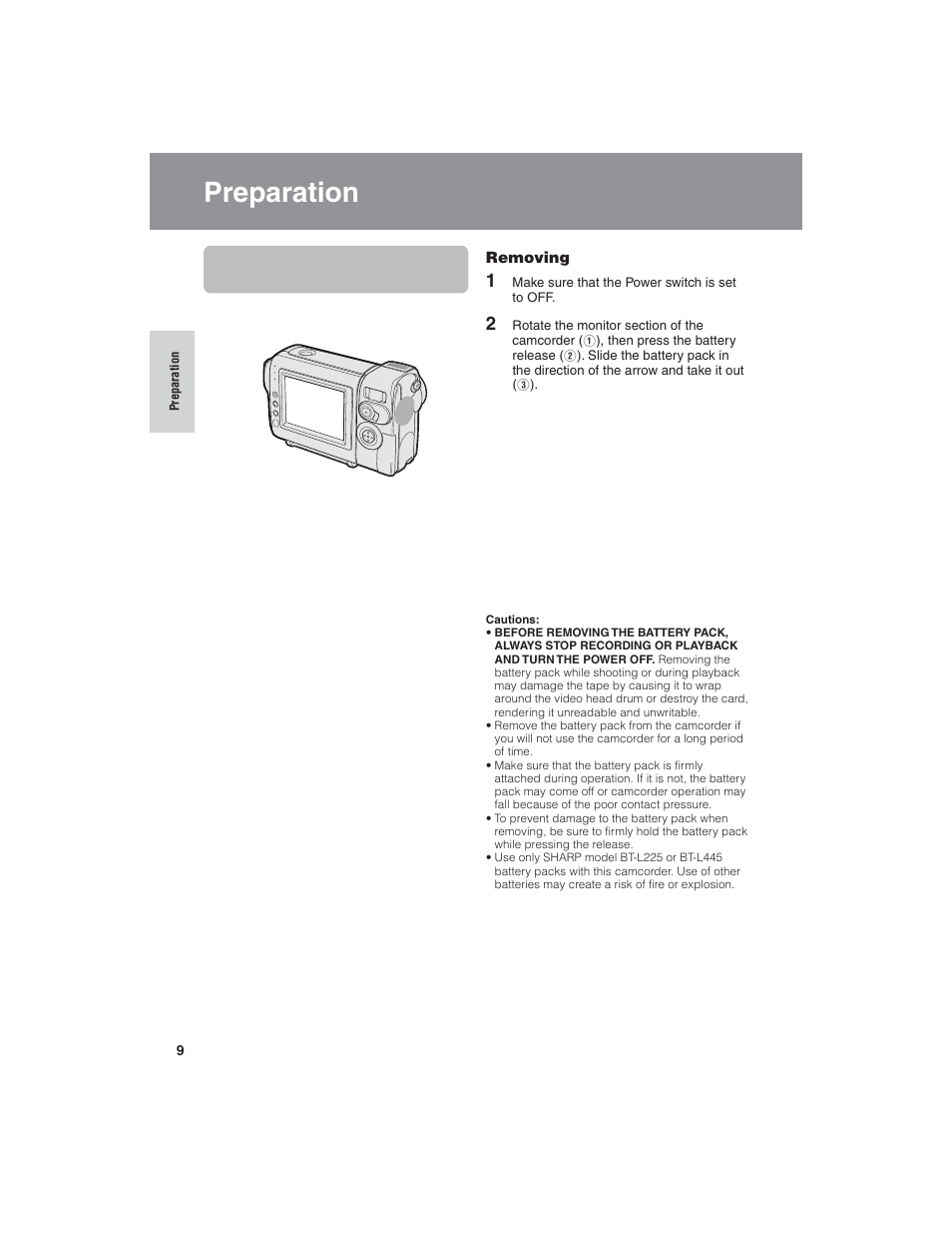 Preparation | Sharp VL-NZ150U User Manual | Page 24 / 112