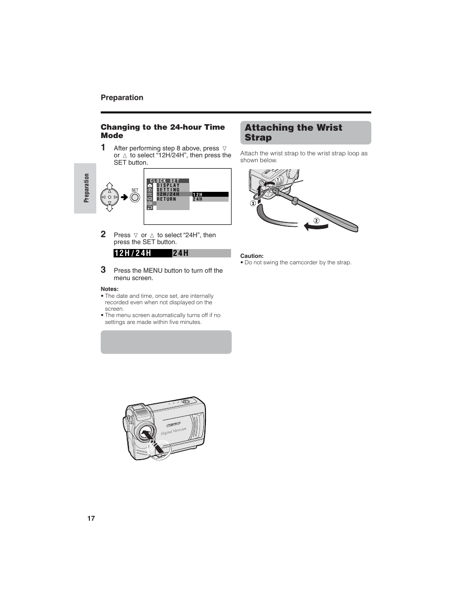 Attaching the wrist strap | Sharp VL-NZ150U User Manual | Page 32 / 112