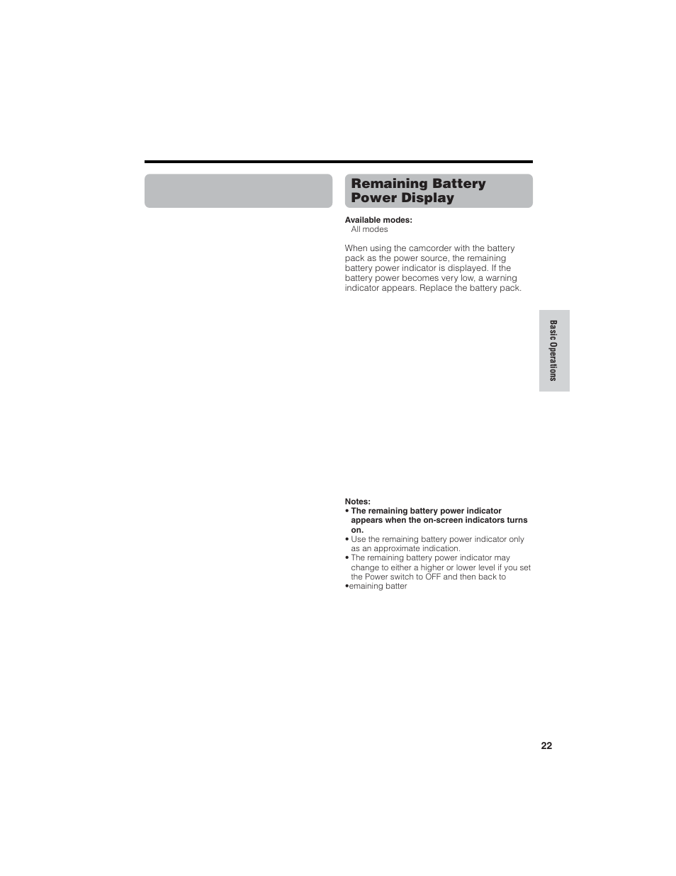 Remaining battery power display | Sharp VL-NZ150U User Manual | Page 37 / 112
