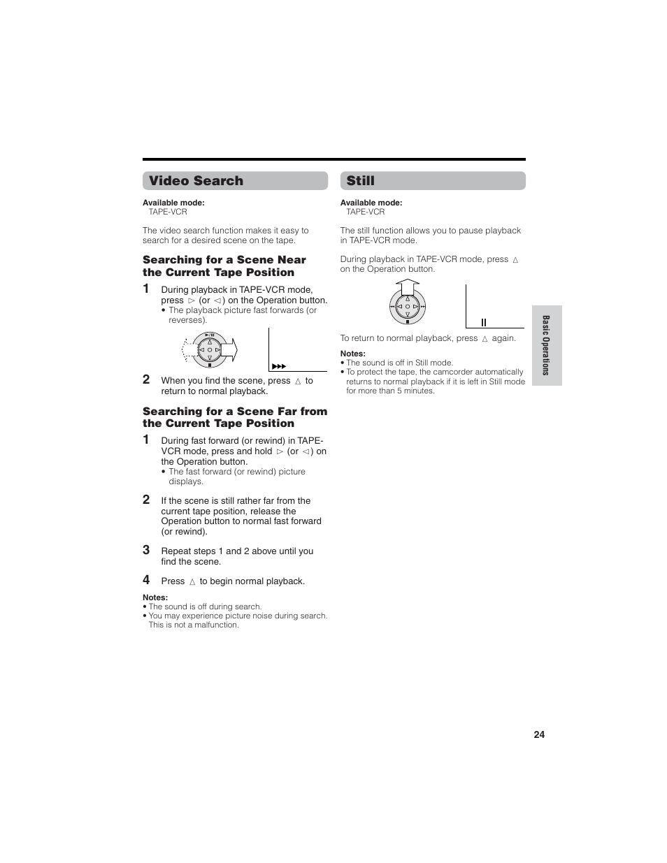 Video search, Still | Sharp VL-NZ150U User Manual | Page 39 / 112