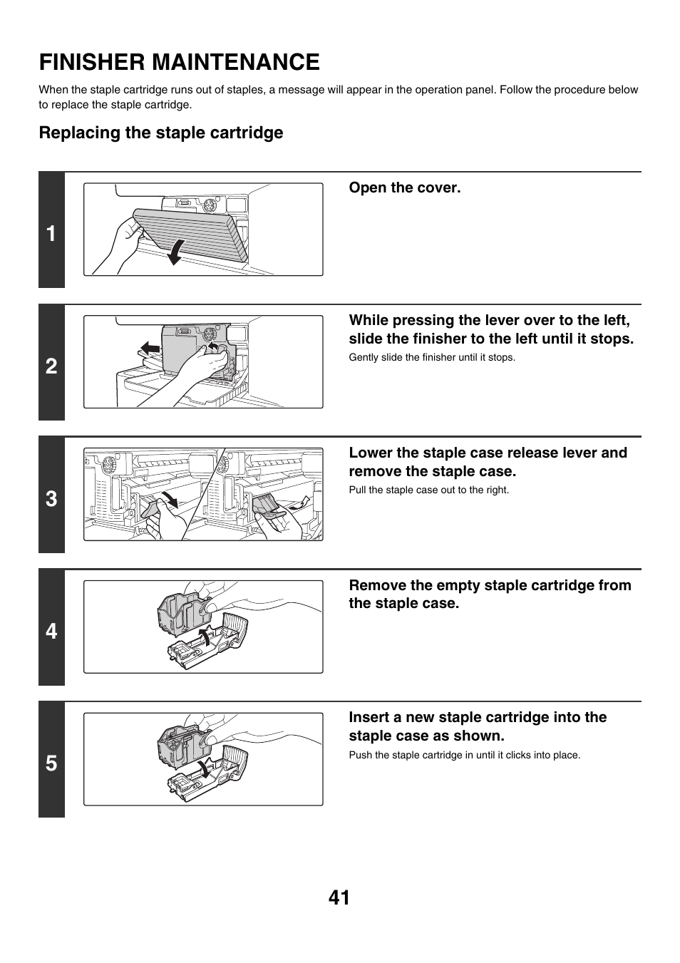 Finisher maintenance | Sharp MX-2700N User Manual | Page 42 / 67