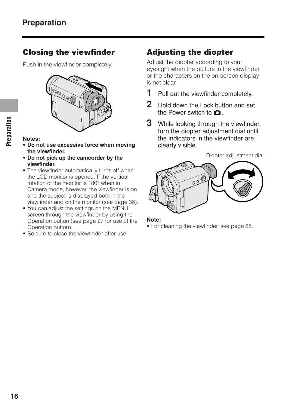 Preparation | Sharp VL-Z1U User Manual | Page 30 / 103