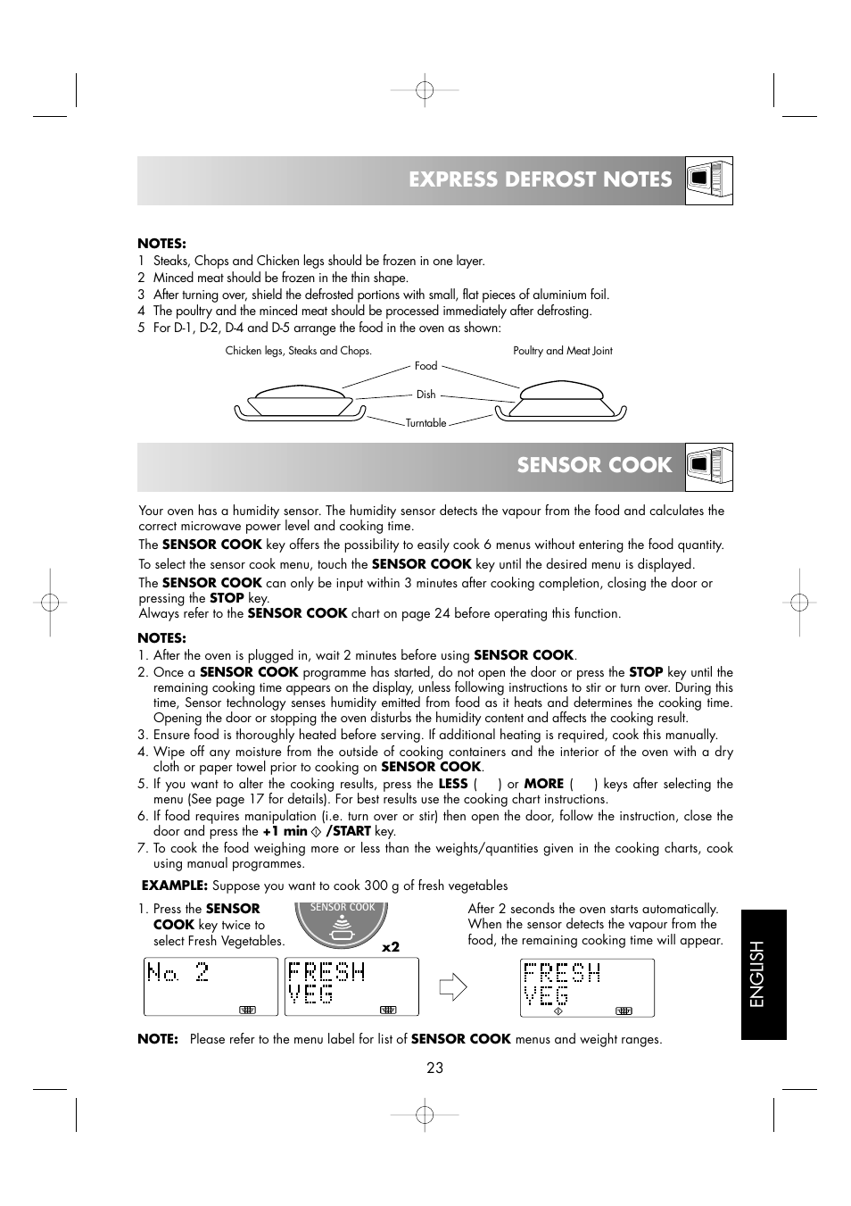 English | Sharp R-963S User Manual | Page 25 / 45